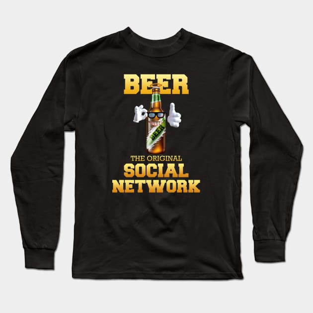 Beer - The original Social Network Long Sleeve T-Shirt by i2studio